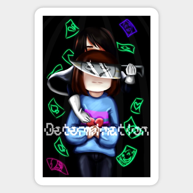 Deltarune x Undertale Sticker by TherosAestas